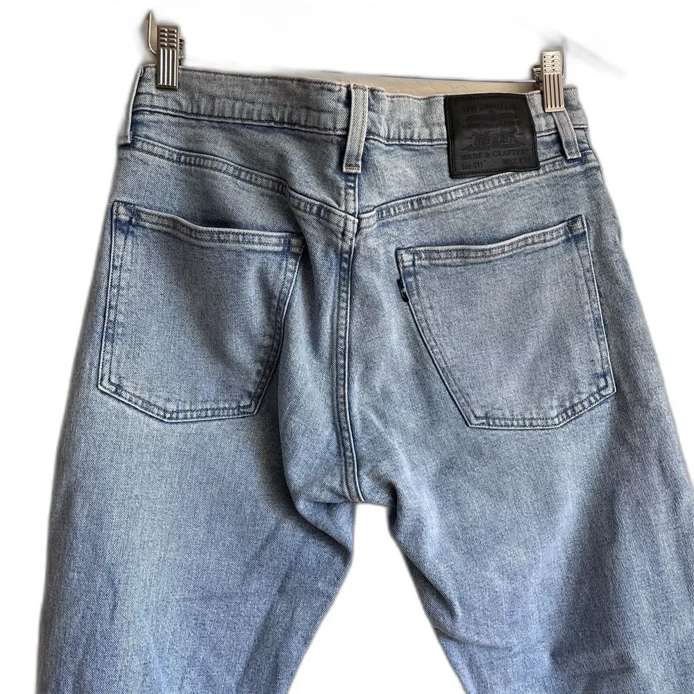 Levi’s Made & Crafted 511 Slim Jeans Men’s 32x34 Light Wash Blue Denim